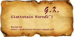 Glattstein Kornél névjegykártya